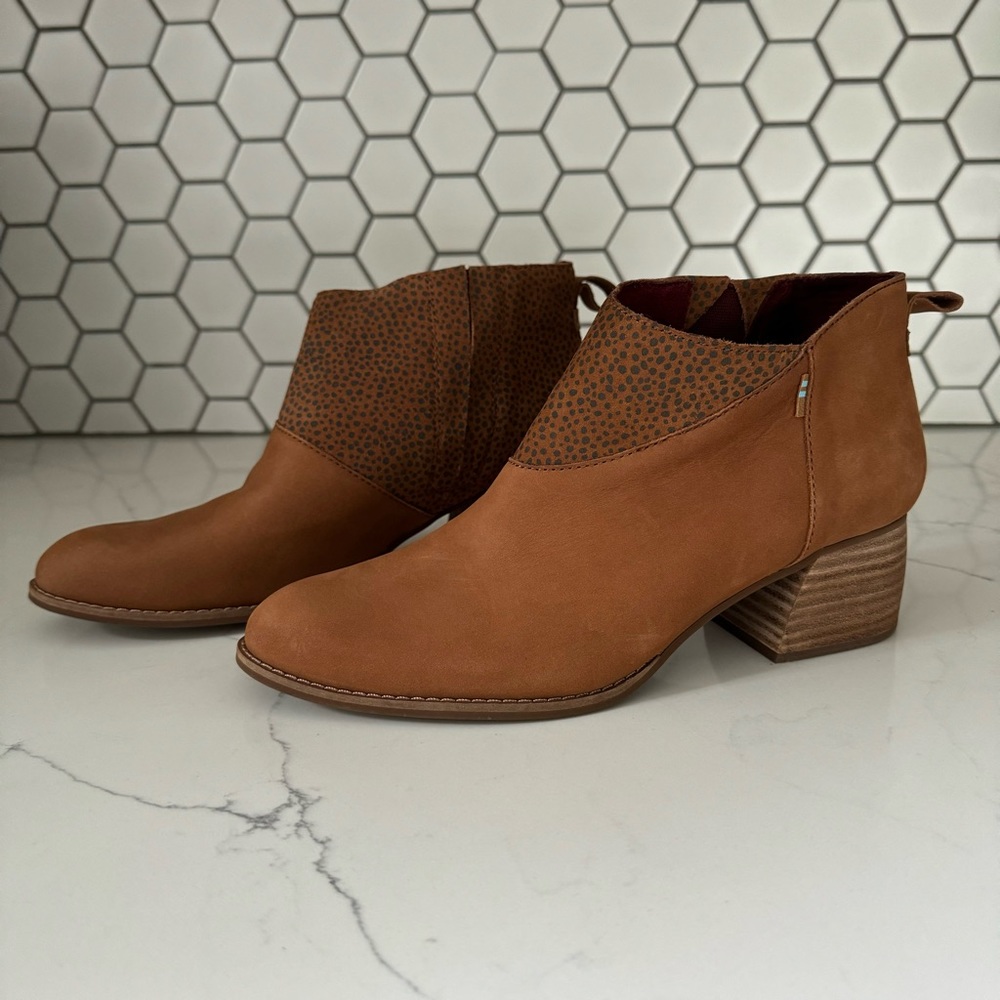 TOMS Leilani Spotted Cheetah Booties